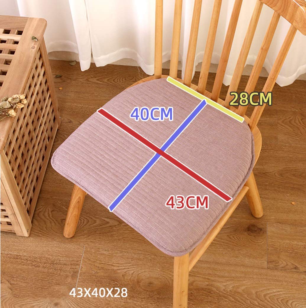 2 Pack Non-Slip Chair Cushions with Ties - Comfortable Indoor Outdoor Seat Pads for Dining Chairs, Home, Room & Patio Furniture (Yellow) - Perfect for Kitchen, Office, Garden & Outdoor Relaxation