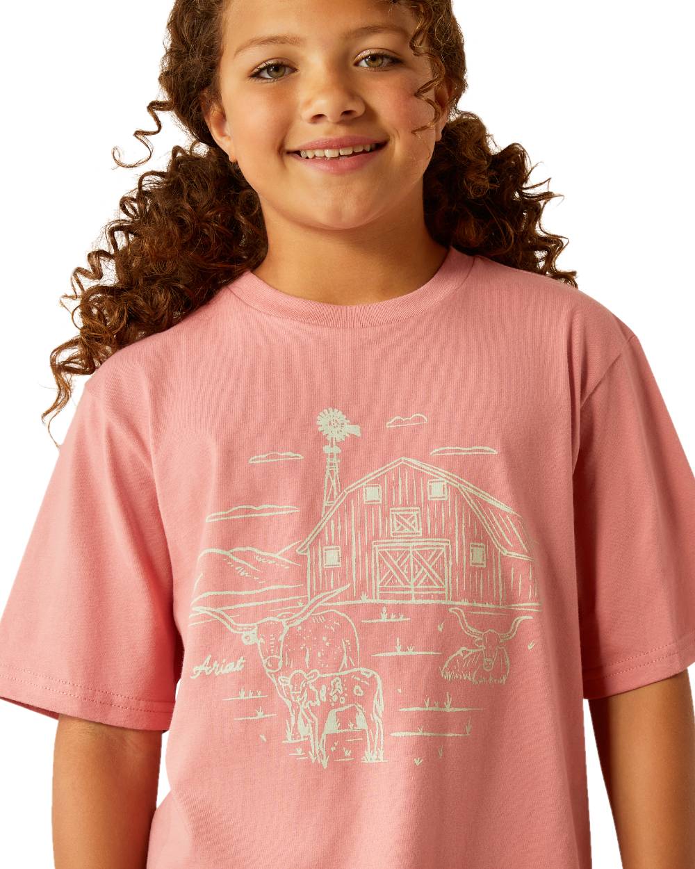 Ariat Kids' Farm Scene Short Sleeve T-Shirt - Comfortable Cotton Tee for Boys & Girls - Perfect for Farm Visits, Outdoor Play & Casual Wear