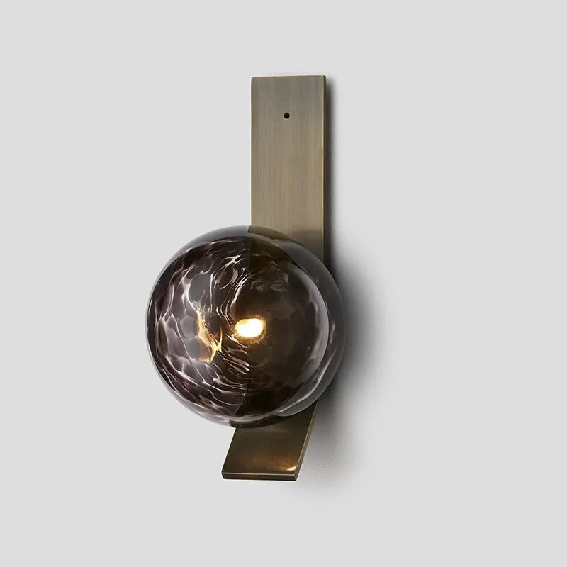 Modern Soot Glass Bedside Wall Lamp - Dimmable LED Night Light for Bedroom, Nursery & Reading Nook - Warm White Ambient Lighting for Relaxation & Sleep
