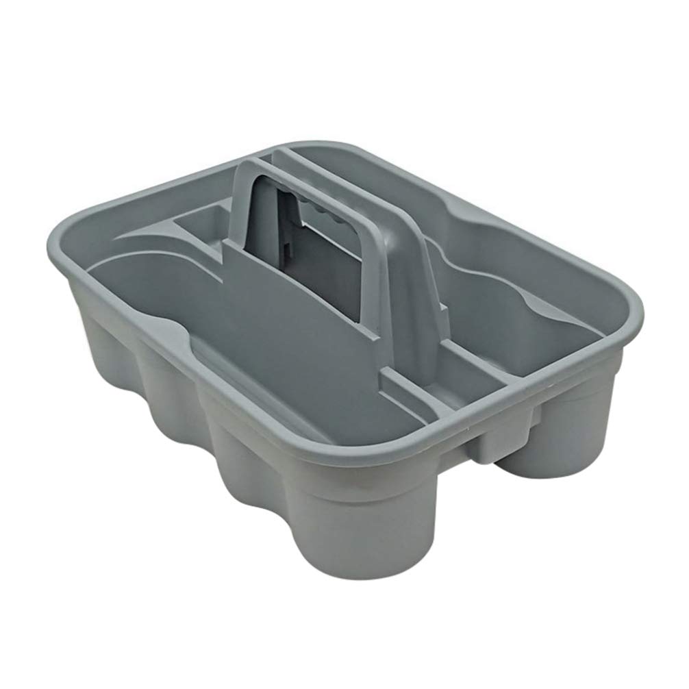 DOITOOL Plastic Cleaning Caddy with Handle - Bathroom & Household Cleaning Organizer for Sponges, Brushes & Supplies - Perfect for Kitchen, Bathroom & Garage Storage