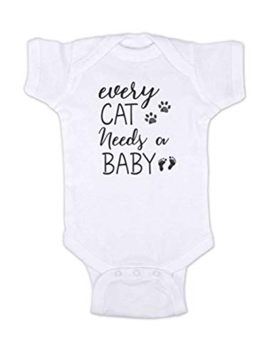 Funny Cat Lover Baby Bodysuit - 'Every Cat Needs a Baby' Cute Onesie for Newborns | Perfect Pregnancy Reveal & Baby Shower Gift for Cat Parents