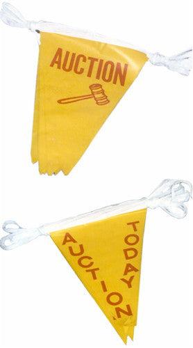 30' Auction Pennants - Premium Quality Banners for Sports Events, Auctions & Tailgating Parties