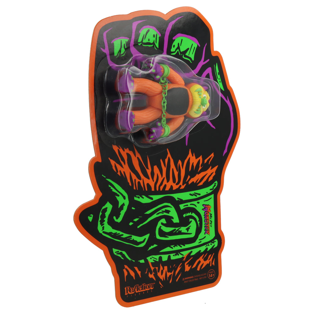 My Pet Monster Orange & Black ReAction Figure - Retro Collectible Toy for Kids & Adults, Perfect for Display, Gifts & Pop Culture Enthusiasts
