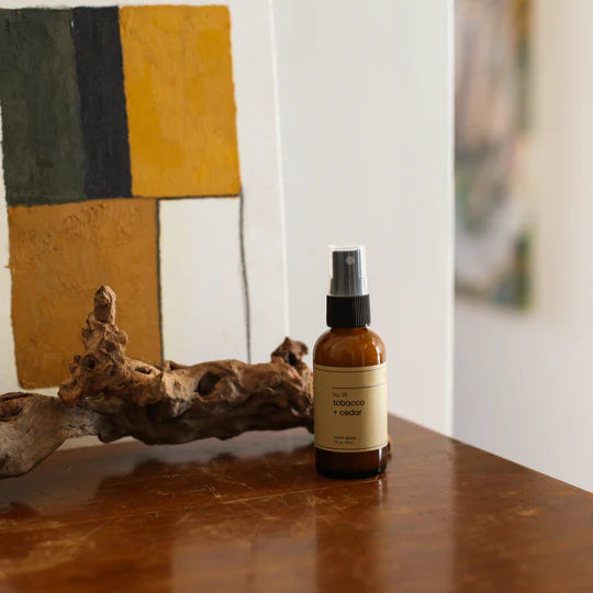 Premium No. 03 Tobacco & Cedar Room Spray - Long Lasting Air Freshener for Home, Office & Car | Aromatherapy & Relaxation