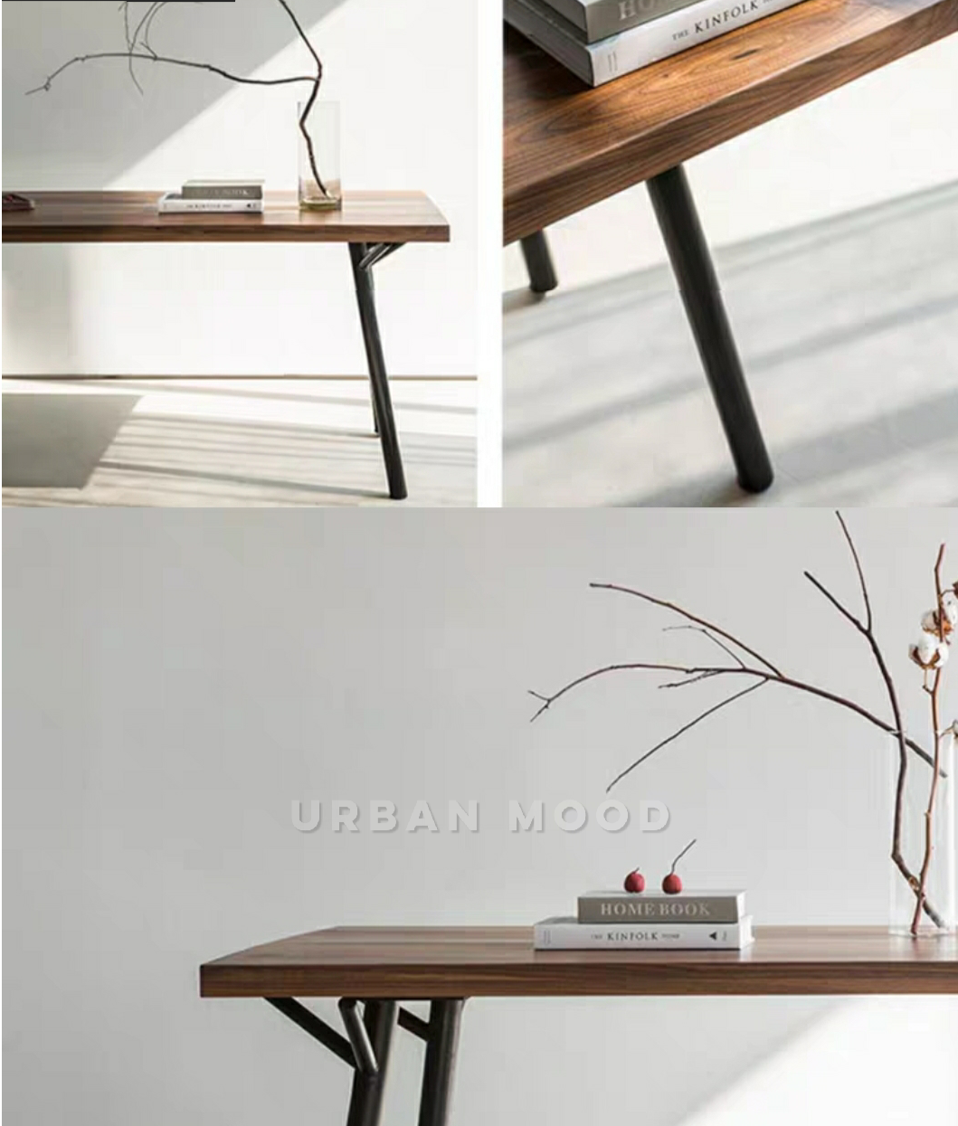 HAZEL Modern Industrial Solid Wood Study Desk - Sturdy Writing Table for Home Office, Study Room & Workspace - Perfect for Remote Work, Online Classes & Crafting