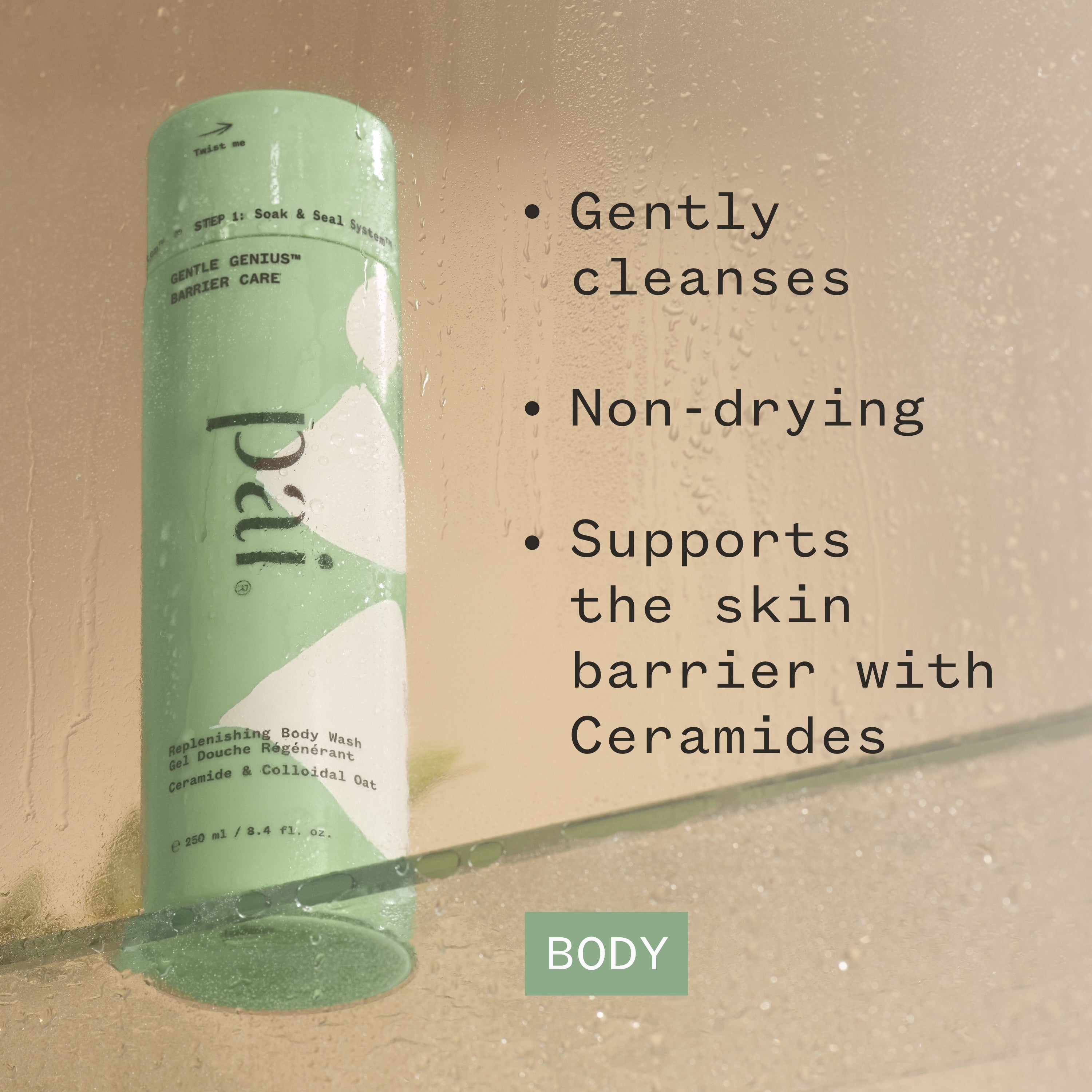 Gentle Genius™ Barrier Care Replenishing Body Wash - Hydrating & Soothing Shower Gel for Sensitive Skin - Perfect for Daily Use & Post-Workout Recovery