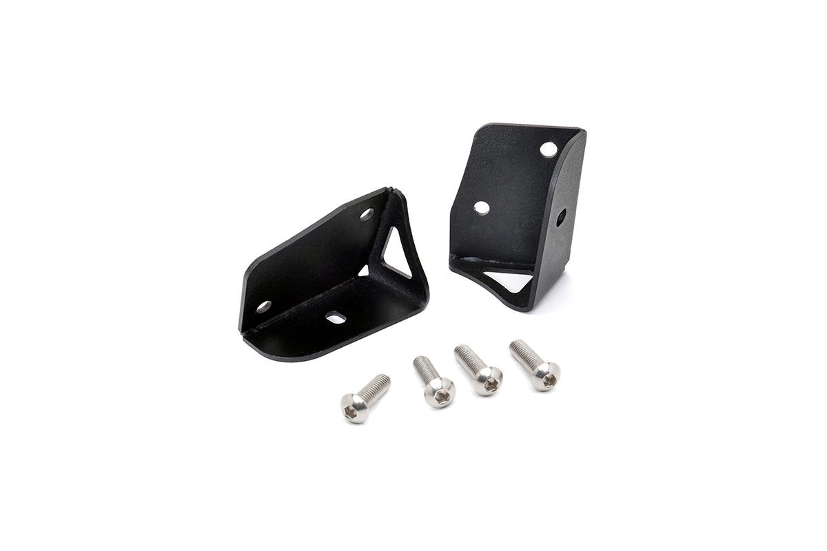 Rough Country Lower Windshield LED Light Brackets for 1997-2006 Jeep Wrangler TJ (Model 70043) - Off-Road & Night Driving Accessories