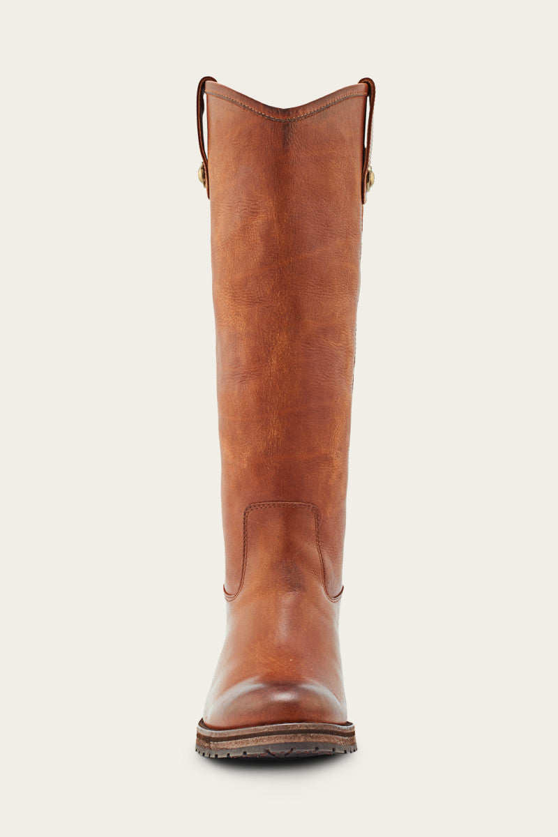 Vintage Melissa Double Sole Button Lug Tall Boots - Eco-Friendly Pre-Loved Fashion for Women | Perfect for Fall Outfits, Casual Wear & Retro Style