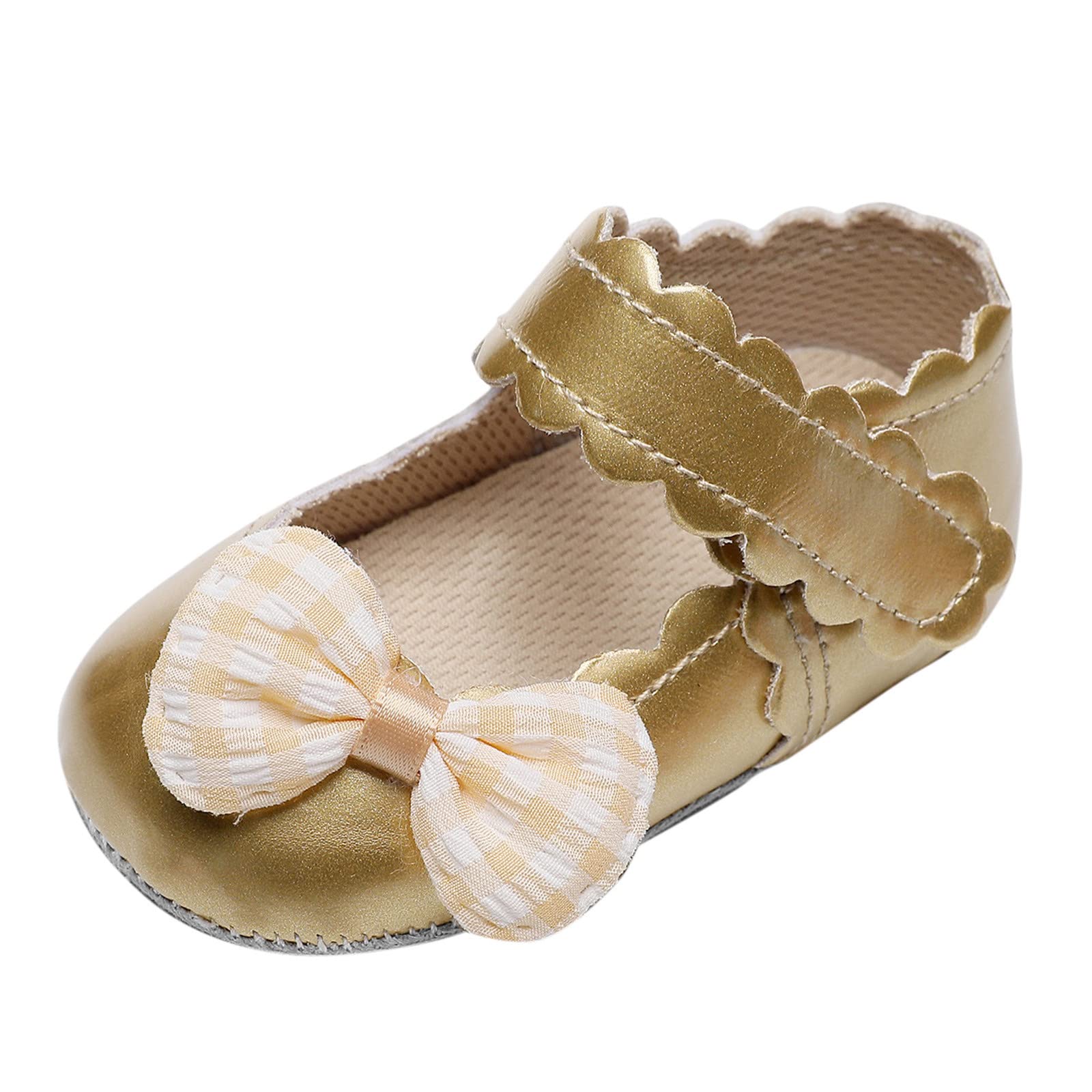 Baby Girls' First Walkers Shoes - Soft Sole Ruffled Bowknot Sandals for Toddlers (6-12 Months) | Cute Princess Style for Special Occasions & Outdoor Play