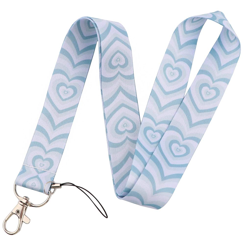 Cute Y2K Lanyard ID Holder for Girls - Purple Keychain for Badges & Phones