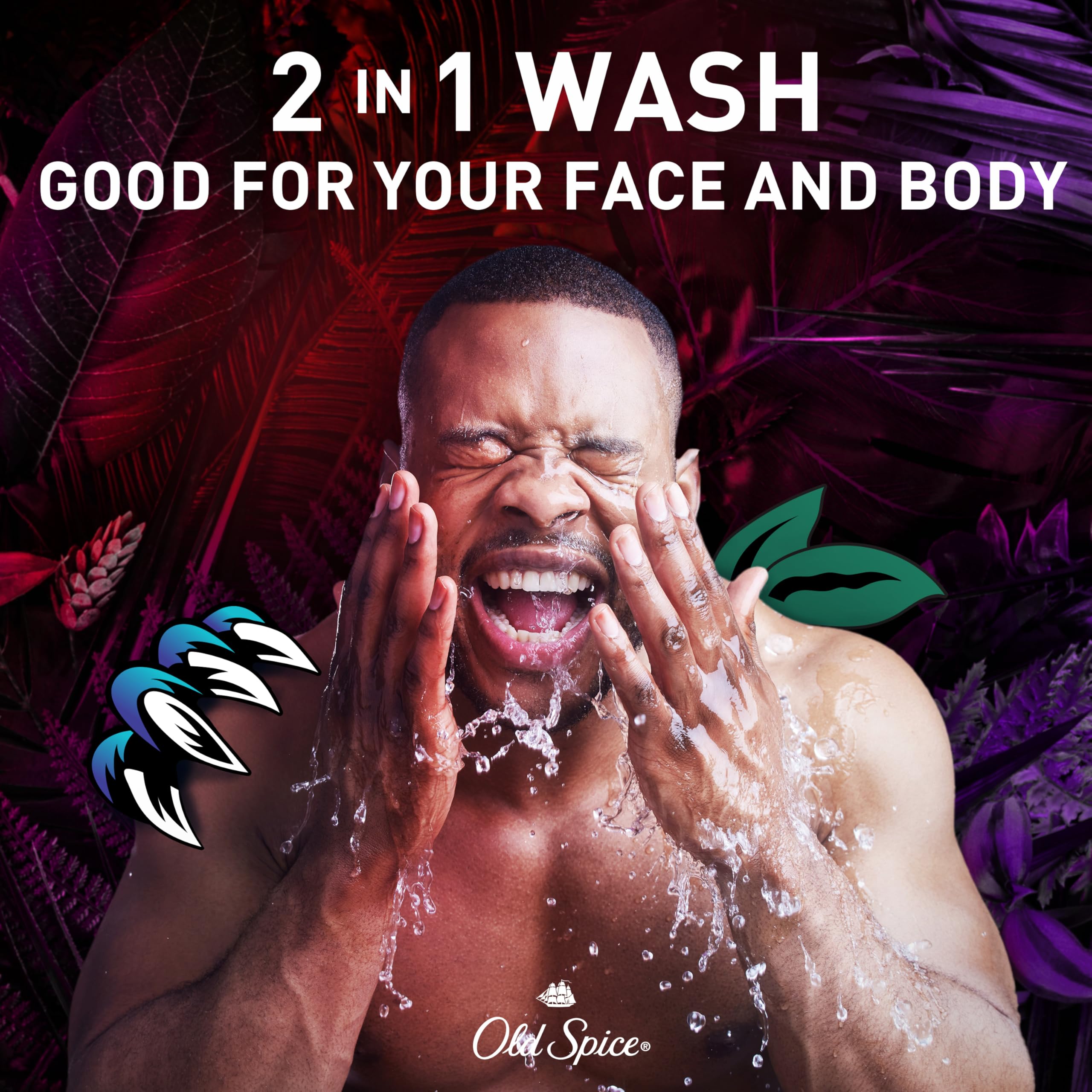 Old Spice 3X Defense Body Wash for Men - 24/7 Freshness with NightPanther Scent | 2-in-1 Shower Gel & Face Cleanser | Long-Lasting Fragrance | Pack of 4 (33.4 fl oz each) | Perfect for Gym, Travel & Daily Shower Routine