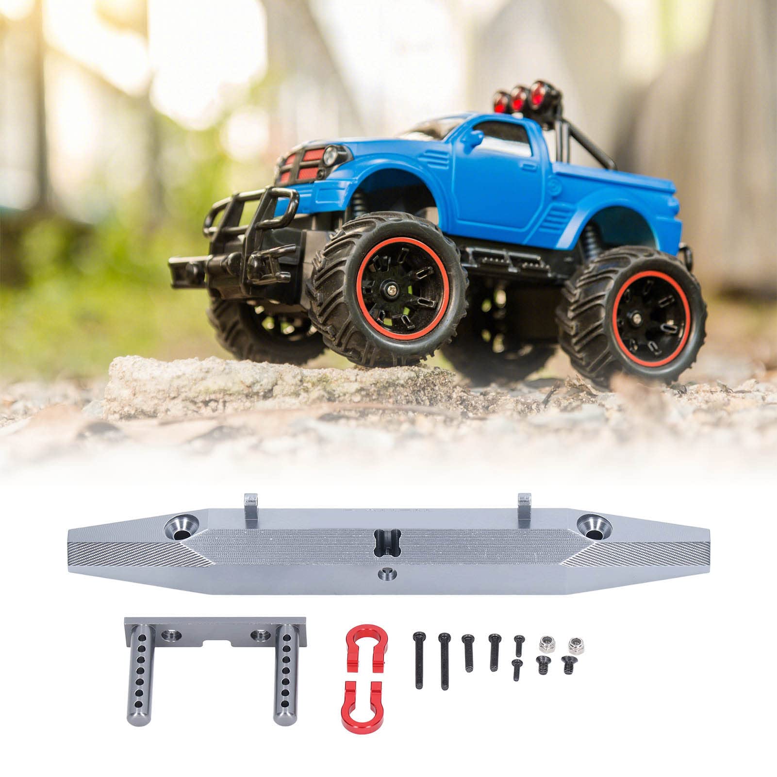High-Quality Aluminum Alloy RC Front & Rear Bumper for MN999, SCX10 90046 90047, Axial 103007 - Durable Anti-Collision Protection for Off-Road RC Car Crawler Adventures