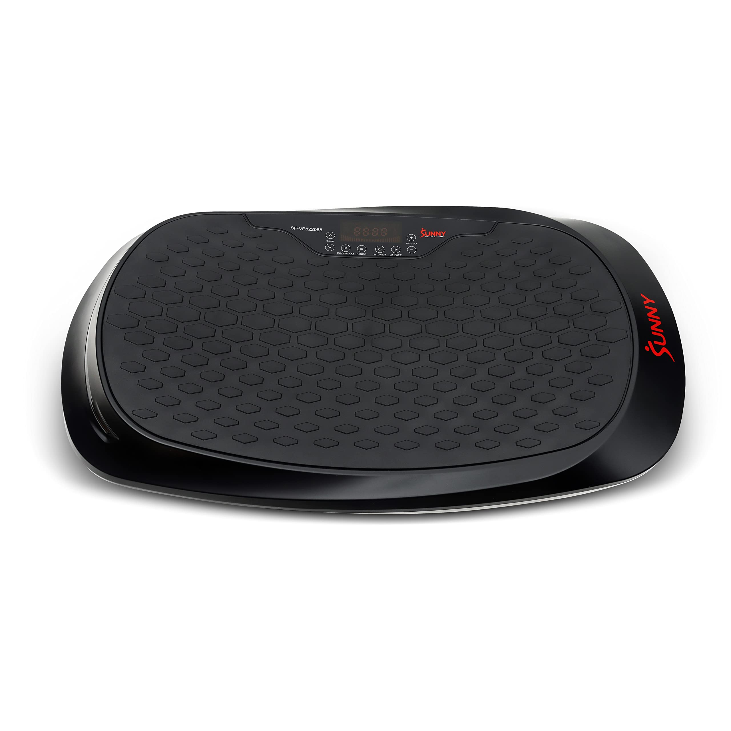 Sunny Health & Fitness Vibration Plate Exercise Machine - Full Body Workout Platform with 10 Speed Levels & 5 Modes for Lymphatic Drainage, Weight Loss & Muscle Toning | Home Gym Equipment for Stress Relief & Fitness Training