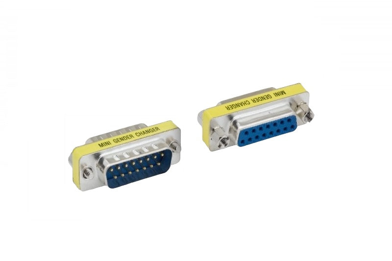 DB15 Male to Female D-Sub Serial Mini Gender Changer Coupler Adapter (6-Pack) - Perfect for Computer, Monitor & Industrial Equipment Connections