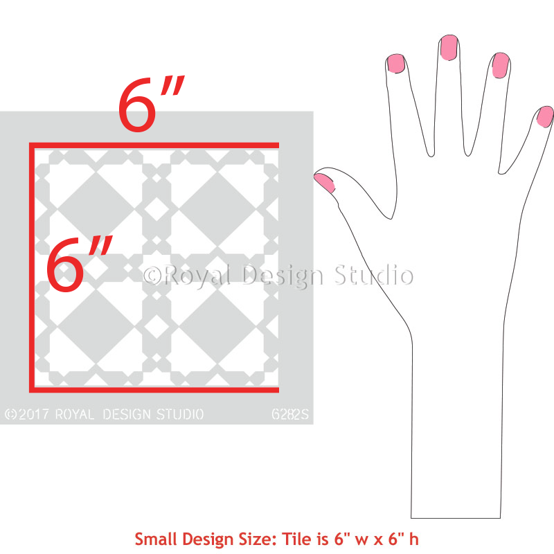 Medina Tile Stencil - Reusable DIY Moroccan Pattern Stencils for Floor, Wall & Furniture Painting - Perfect for Home Decor, Bathroom Renovation & Craft Projects