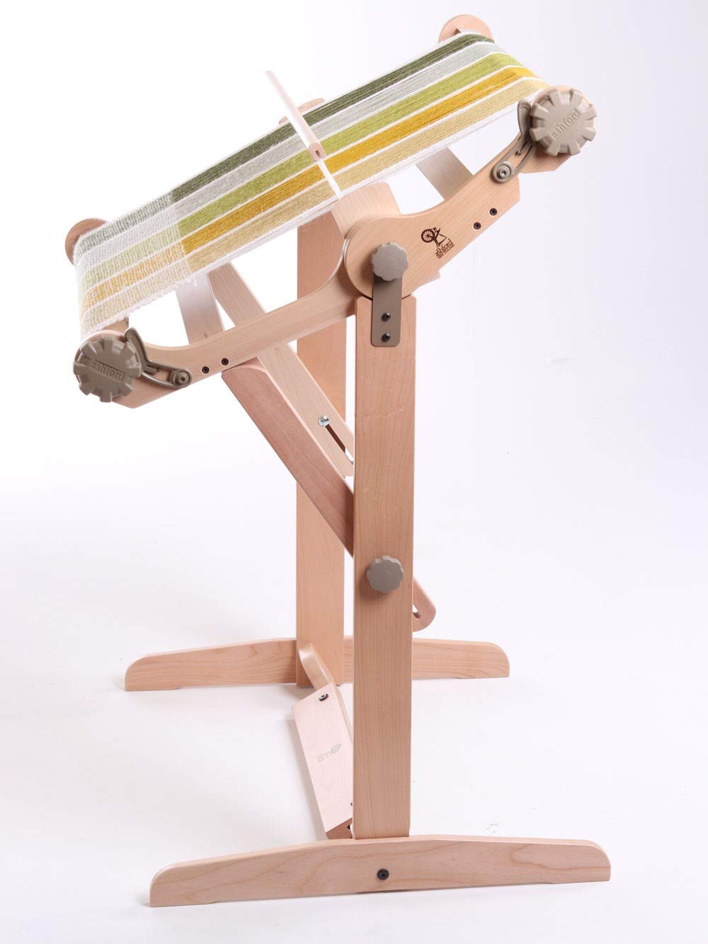 Ashford Knitters Loom Stand - Adjustable 12/20/28 Inch Height & Angle - Premium Lacquered Silver Beech Hardwood - Perfect for Knitting, Weaving & Craft Projects