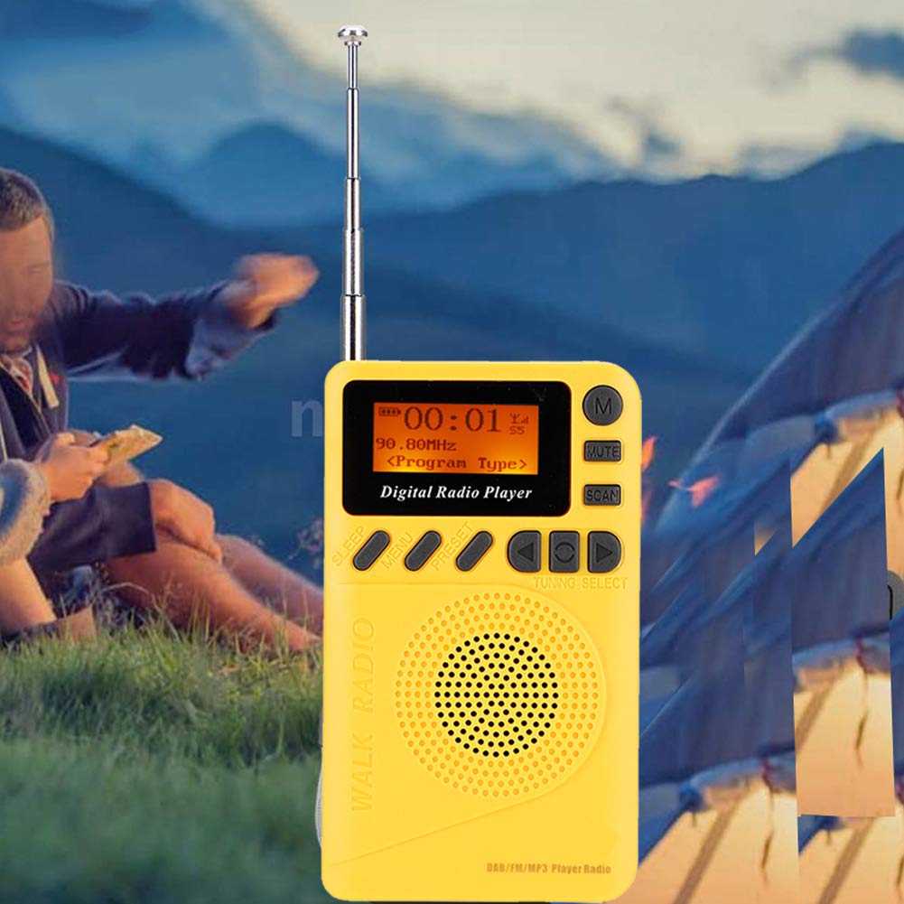 Tbest Mini Pocket Digital DAB+ FM Radio Stereo Receiver with MP3 Player - Portable Headphones & Radios for Travel, Outdoor, and Home Use