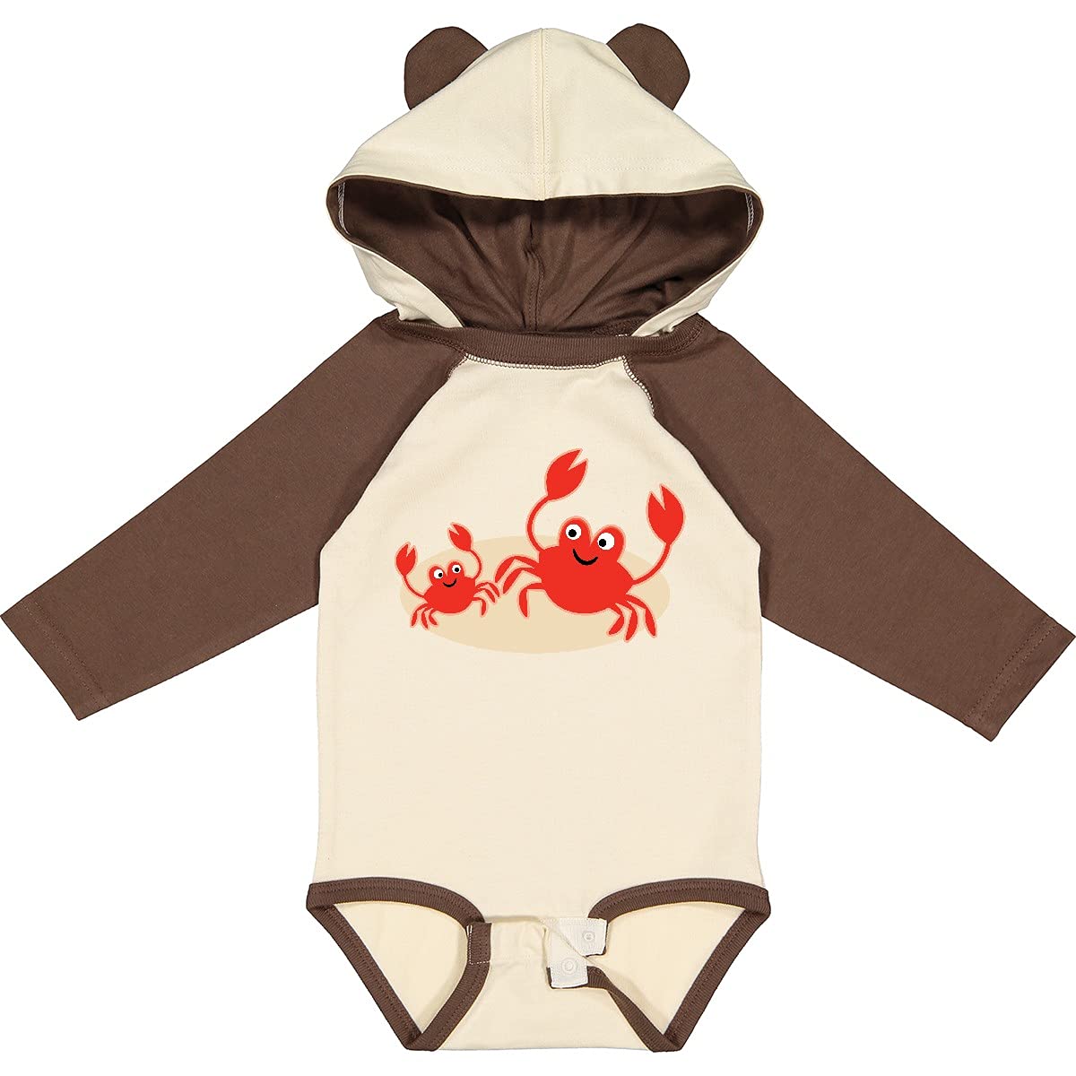 Inktastic Beach Crabs Cute Vacation Long Sleeve Baby Bodysuit - Perfect for Beach Trips, Family Photos & Summer Outings