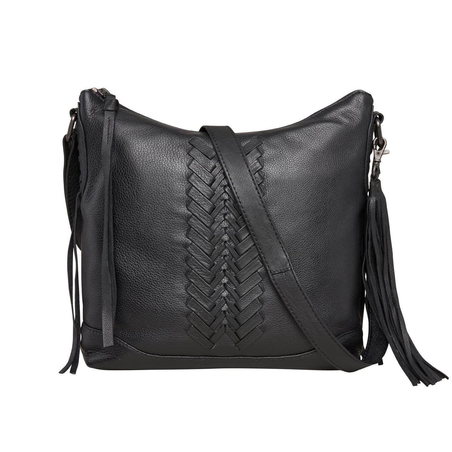 Blake Leather Concealed Carry Crossbody Purse for Women - Secure Locking Zippers & Built-in Gun Holster - Perfect for Everyday Carry, Travel, and Self-Defense