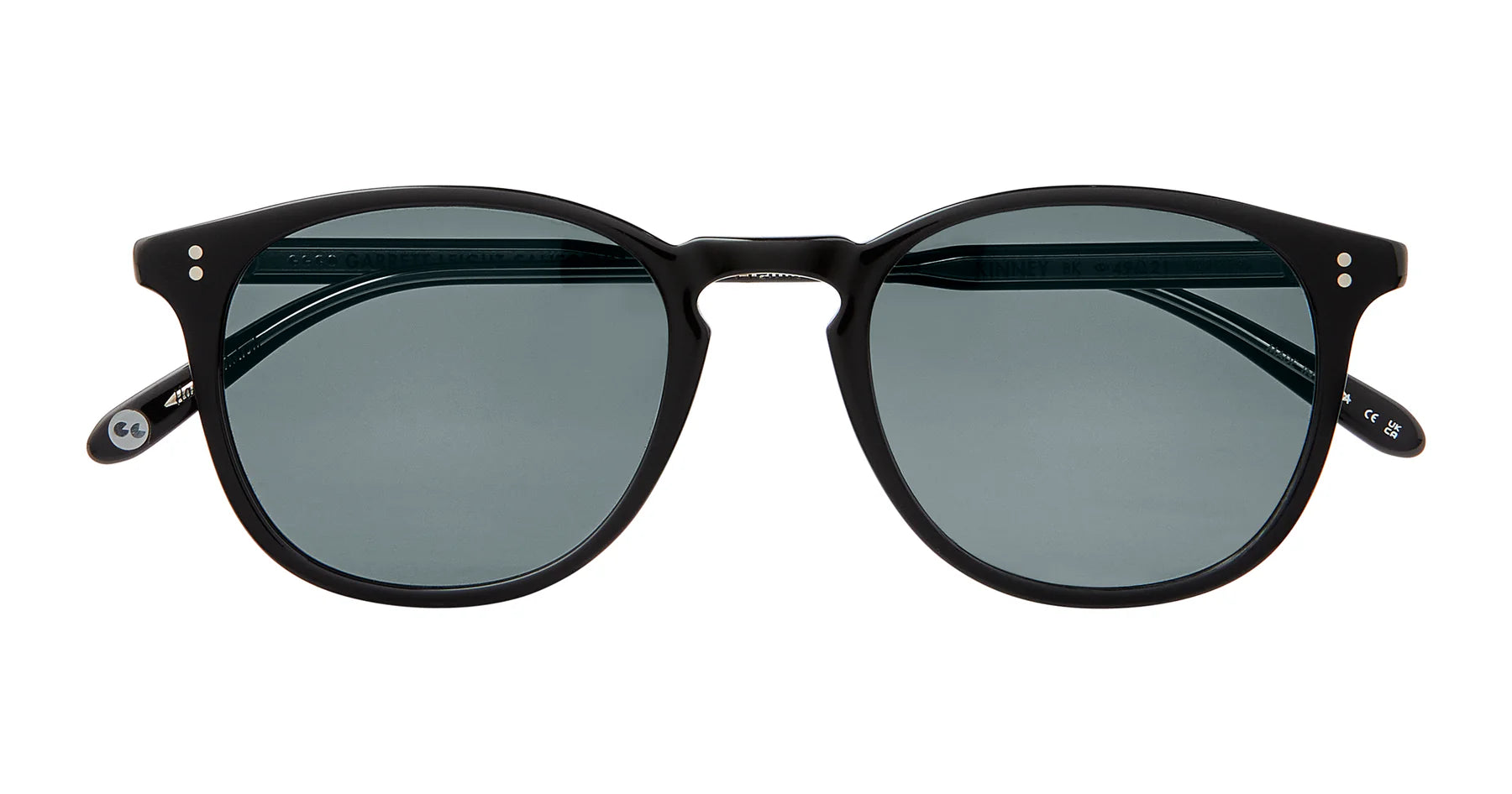 Garrett Leight Kinney 2007 Black Semi Flat Pure Blue Smoke Sunglasses - Stylish UV Protection for Men & Women - Perfect for Outdoor Activities, Driving & Fashion Accessories