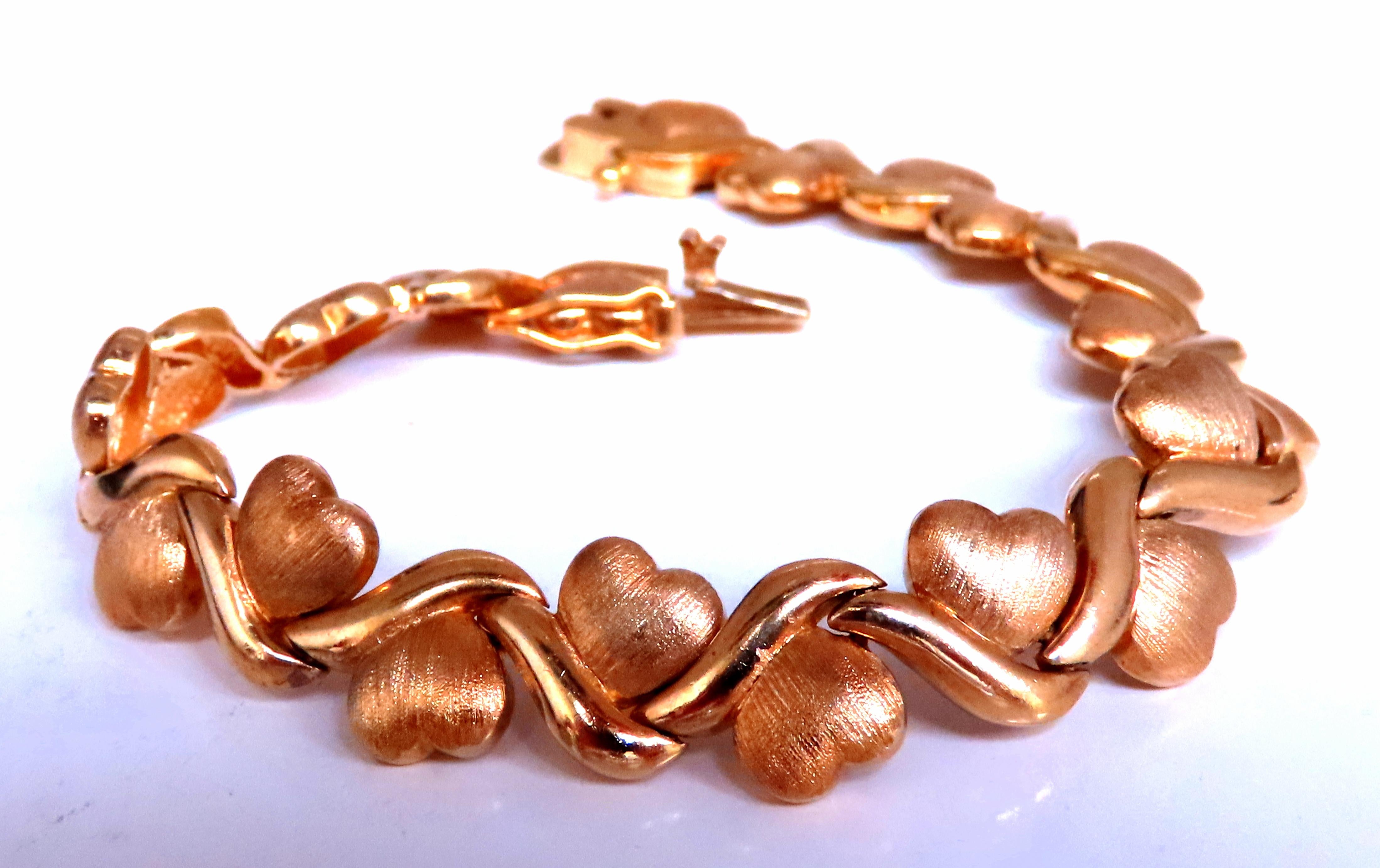 Sterling Silver Gold Plated Heart X Bracelet - Dainty Adjustable Charm Bracelet for Women, Perfect Gift for Valentine's Day, Anniversary & Everyday Wear