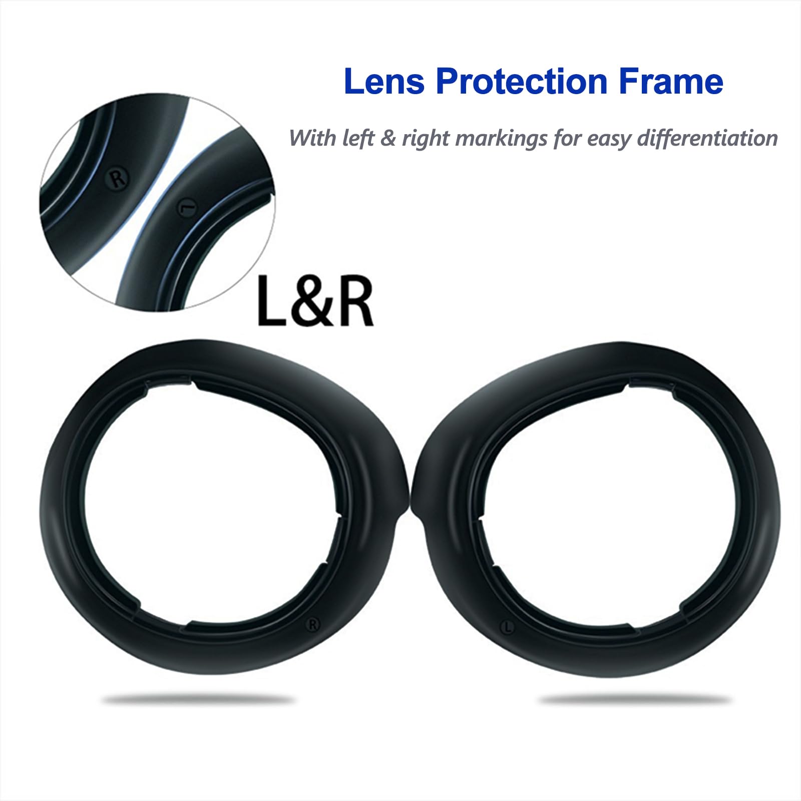 NUHFUFA VR Lens Protective Frames for Meta Quest 3 - Anti-Scratch Glasses Spacer Set with Storage Box | Compatible with Quest 3 Accessories | Perfect for VR Gaming, Movie Watching & Protecting Your Headset Lenses