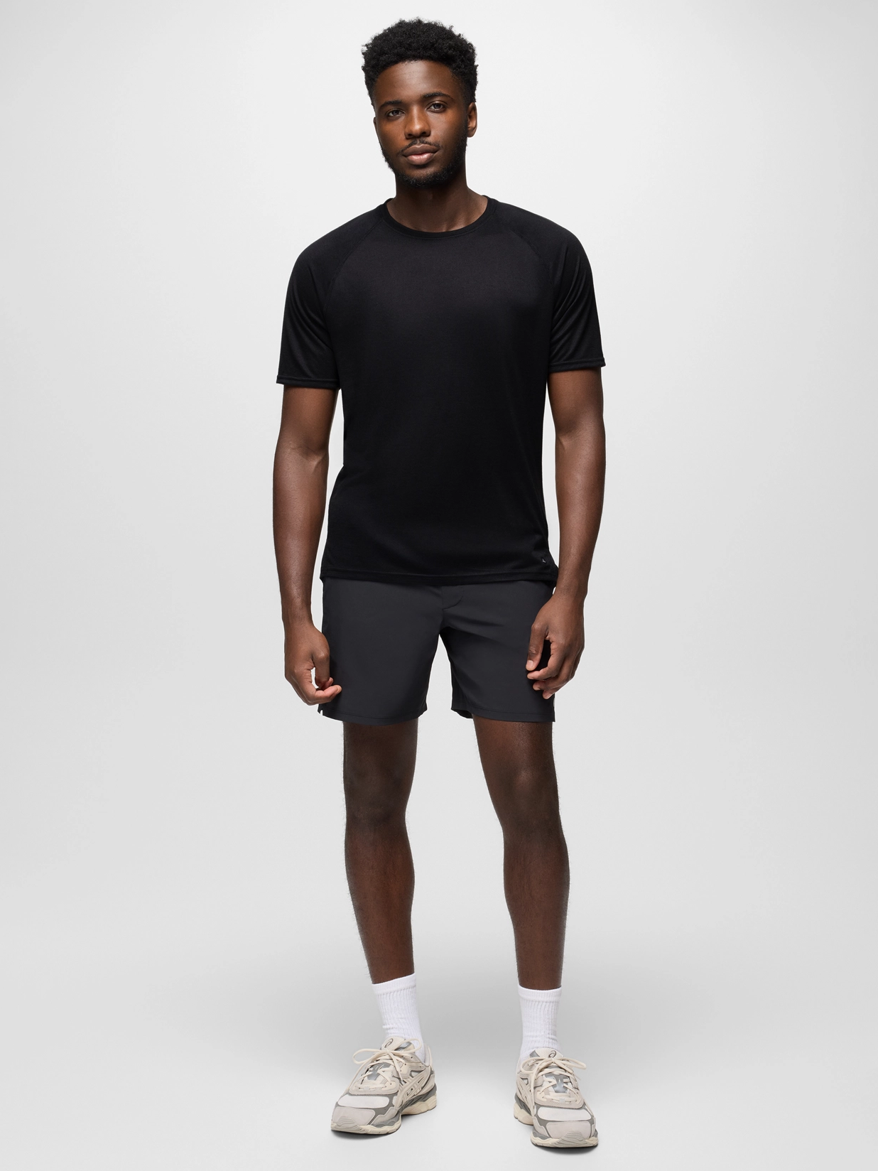 prAna Natural Flow Short Sleeve Crew Neck T-Shirt for Men & Women - Soft Organic Cotton, Breathable & Comfortable - Perfect for Yoga, Hiking & Casual Wear - Black