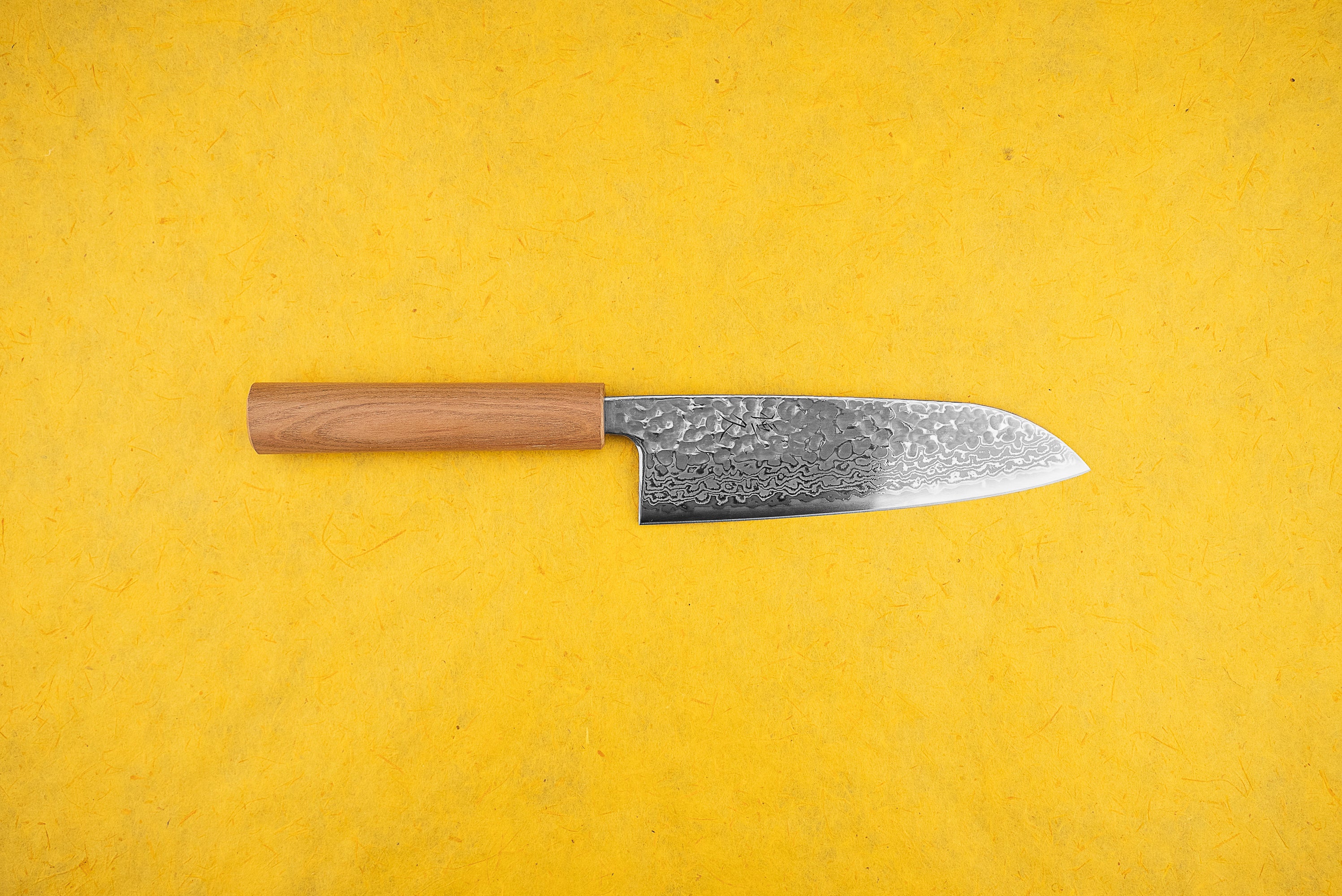 Premium Tsunehisa Ginsan Sanjugo Tsuchime Damascus Santoku Knife 165mm - Japanese Chef Knife for Slicing, Dicing & Chopping - Perfect for Home Cooks & Professional Chefs