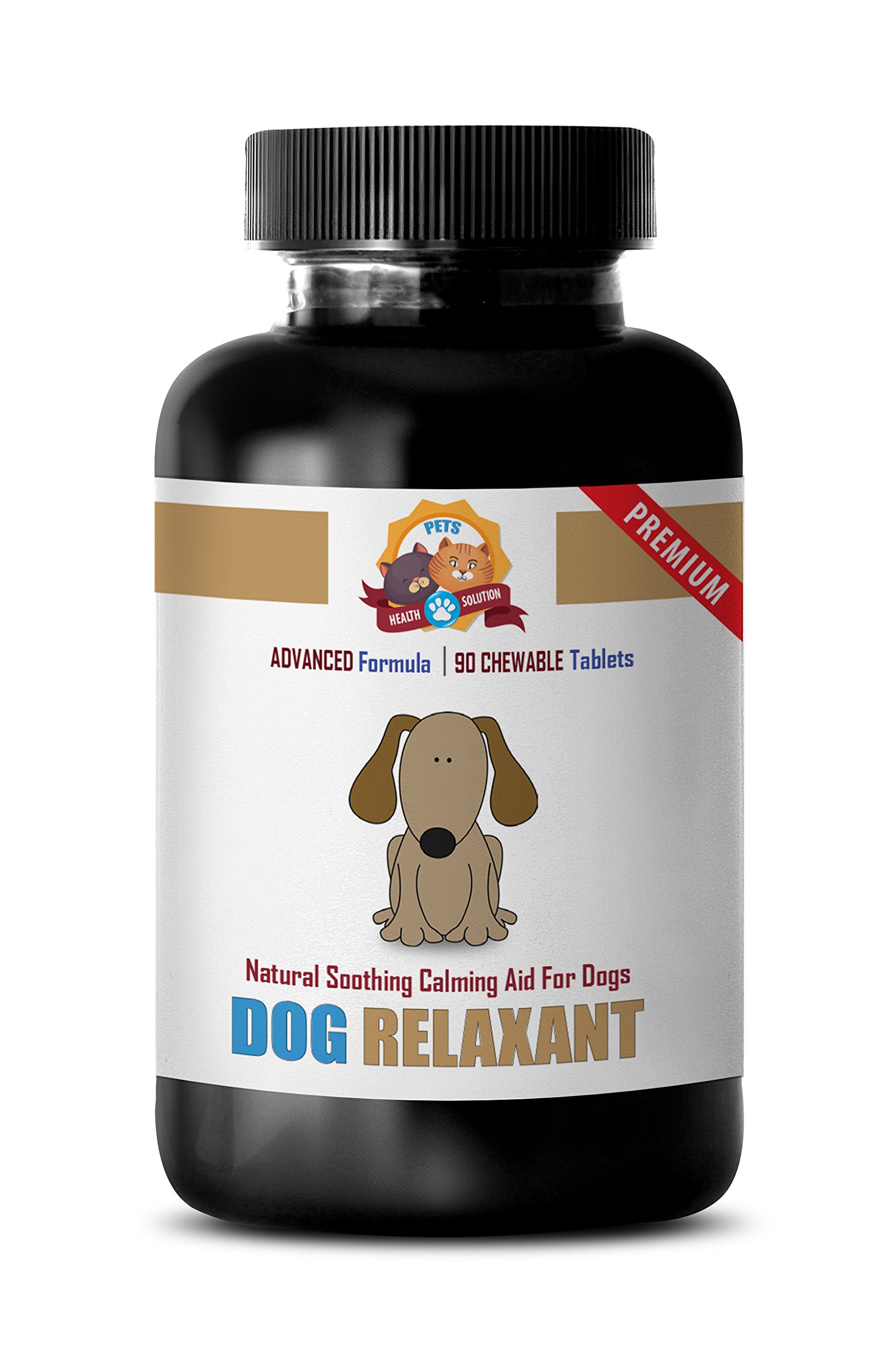 Premium Natural Dog Calming Pills - Anxiety Relief Treats for Dogs with Chamomile & L-Theanine - 90 Count Bottle - Stress Relief for Thunderstorms, Travel & Separation Anxiety - Vet Recommended Calming Aid