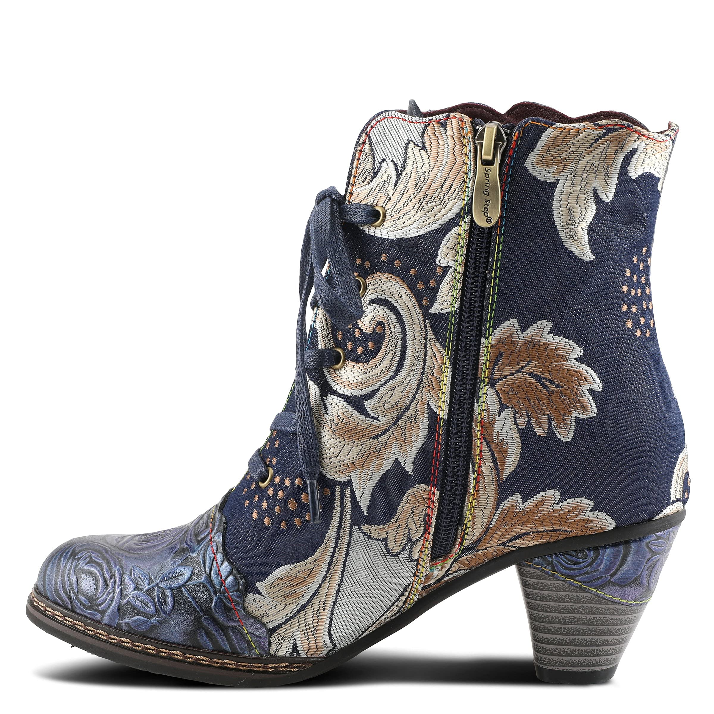 Spring Step L'Artiste Women's Siren Bootie - Comfortable Ankle Boots for Women, Fashionable Low Heel Booties with Side Zipper | Perfect for Office, Casual Outfits & Fall/Winter Seasons