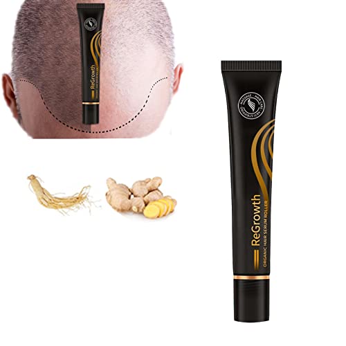 Organic Hair Growth Serum Roller Set - Triple Roll-On Massager for Regrowth & Care - Salon & Home Use