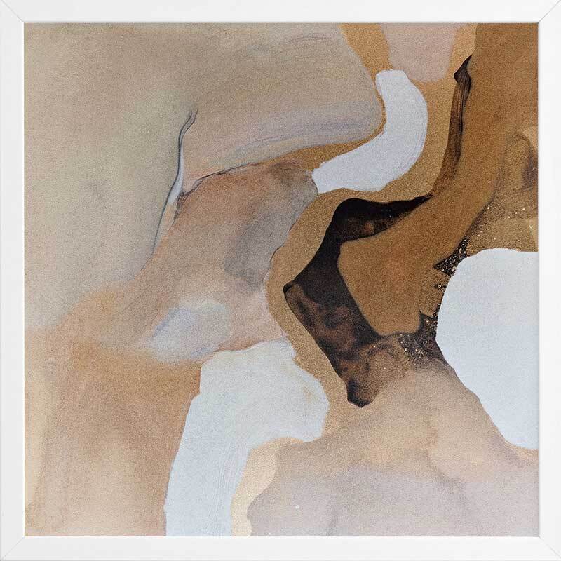 Dune Dance II Framed Wall Art Print - Modern Abstract Canvas Painting for Living Room, Bedroom & Office Decor