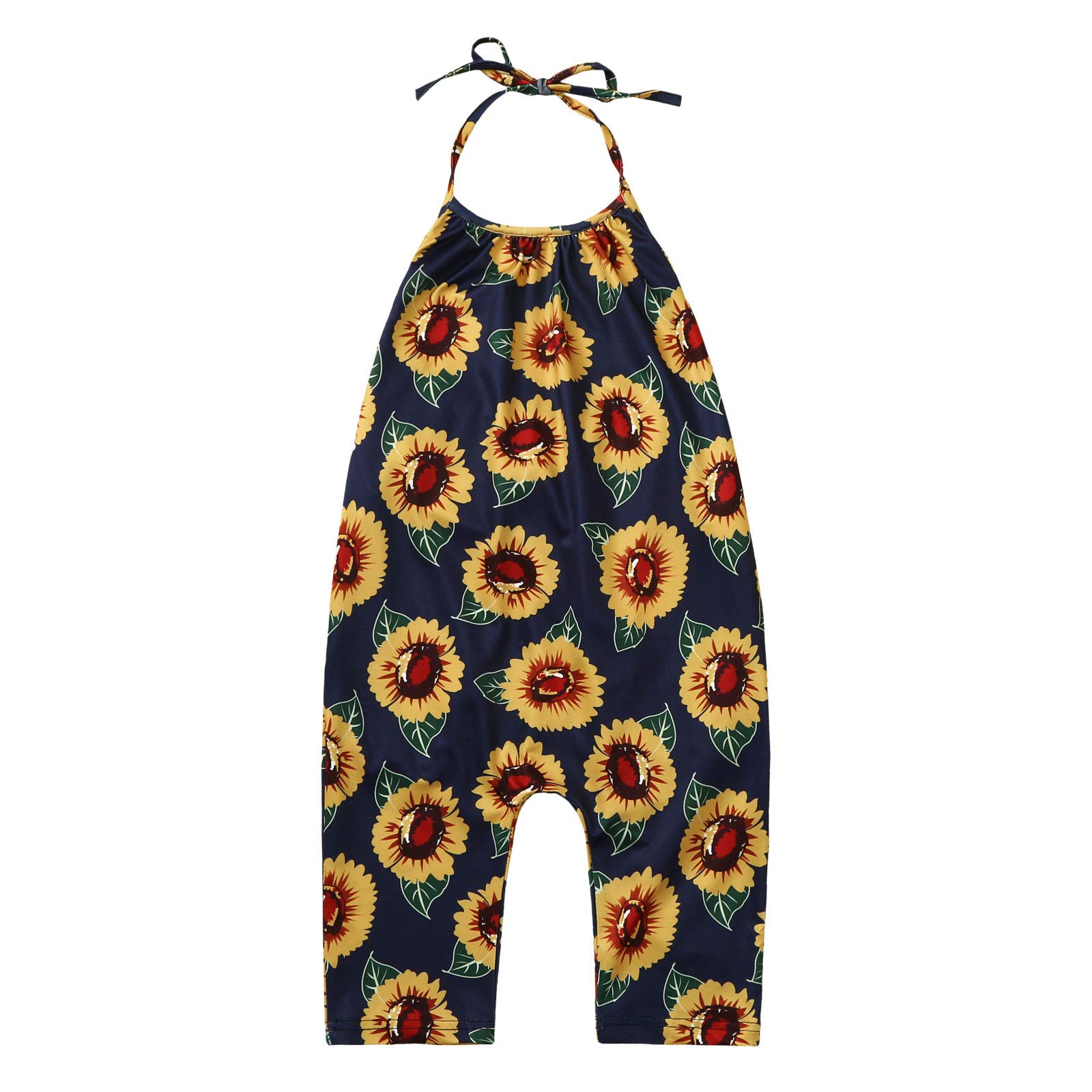 Adorable Floral Jumpsuit for Baby Girls - Sleeveless Tassel Romper with Side Pockets | Summer Outfit for Toddlers | Perfect for Playdates, Beach Trips & Family Photos