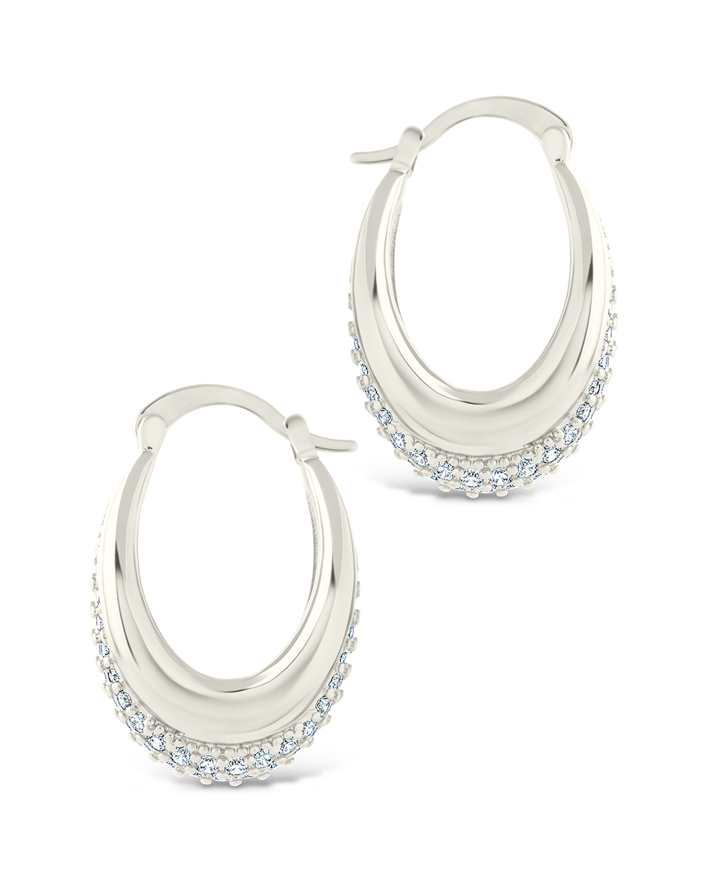 Philina CZ Hoops - Sparkling Cubic Zirconia Earrings for Women, Elegant Hinged Hoop Earrings for Everyday Wear | Perfect for Parties, Work, and Special Occasions