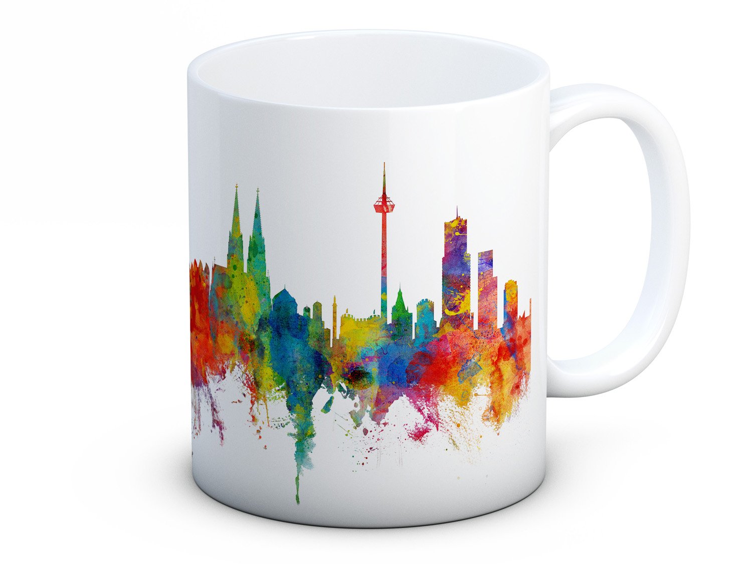German Cityscape Ceramic Coffee Mug - Cologne Skyline Design for Tea & Coffee Lovers | Perfect for Home, Office & Gifts