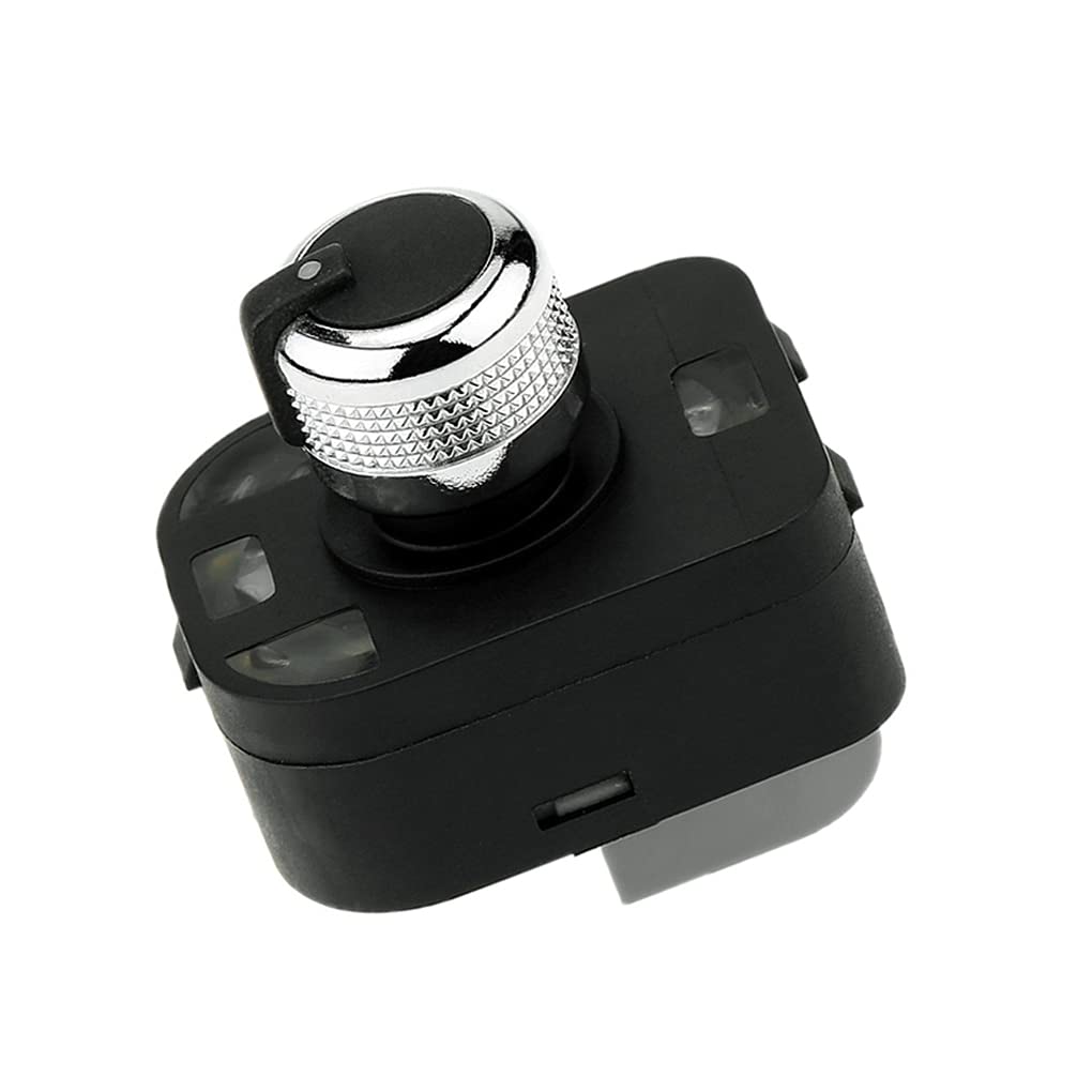 Black Exterior Side Mirror Control Button Adjust Switch Knob 4F0959565 - Car Interior Accessories for VW, Audi, Seat, Skoda - Perfect for Mirror Adjustment While Driving