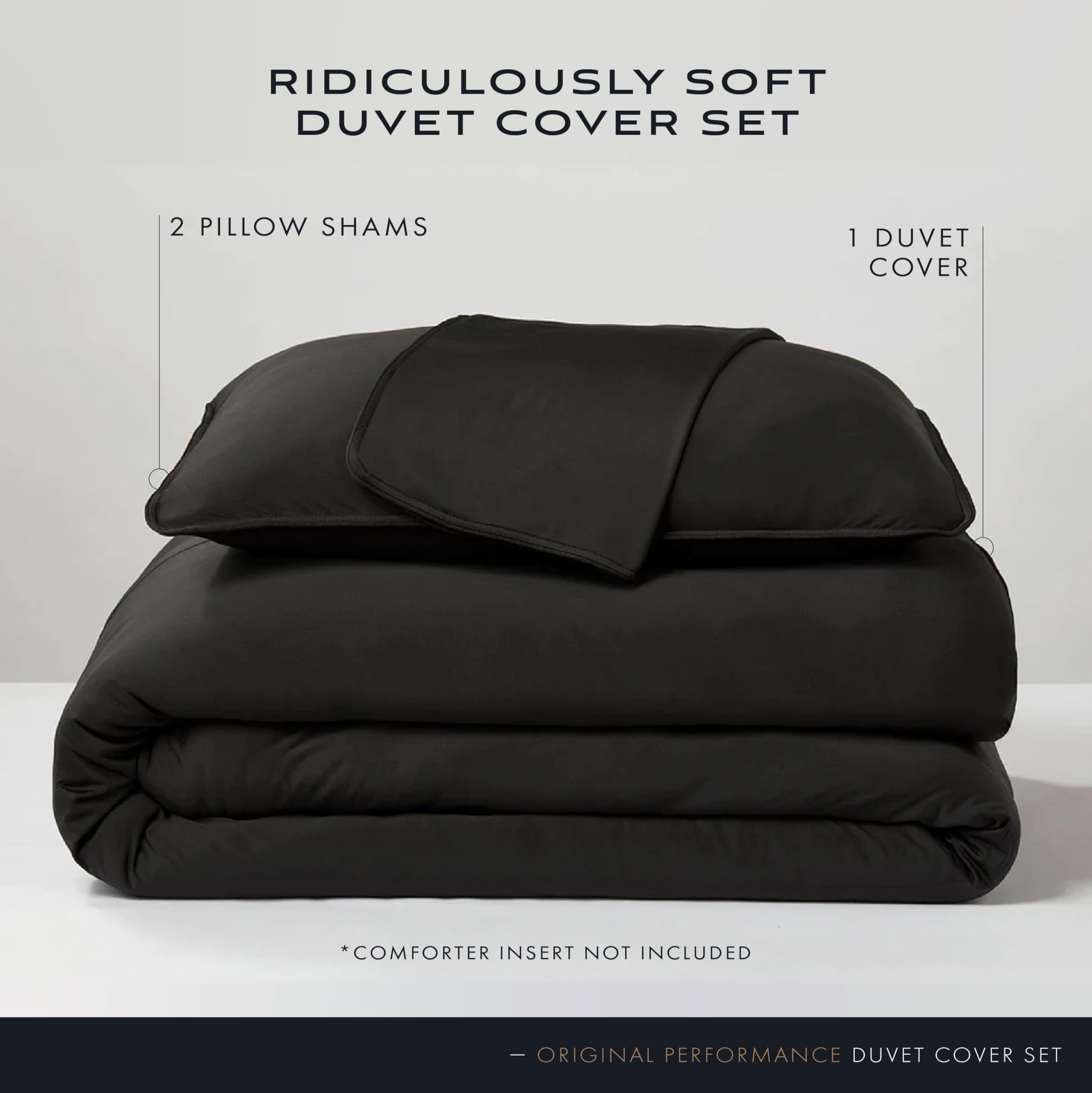 SHEEX Cooling Duvet Cover Set - Full/Queen with Pillow Shams for Bedroom Comfort