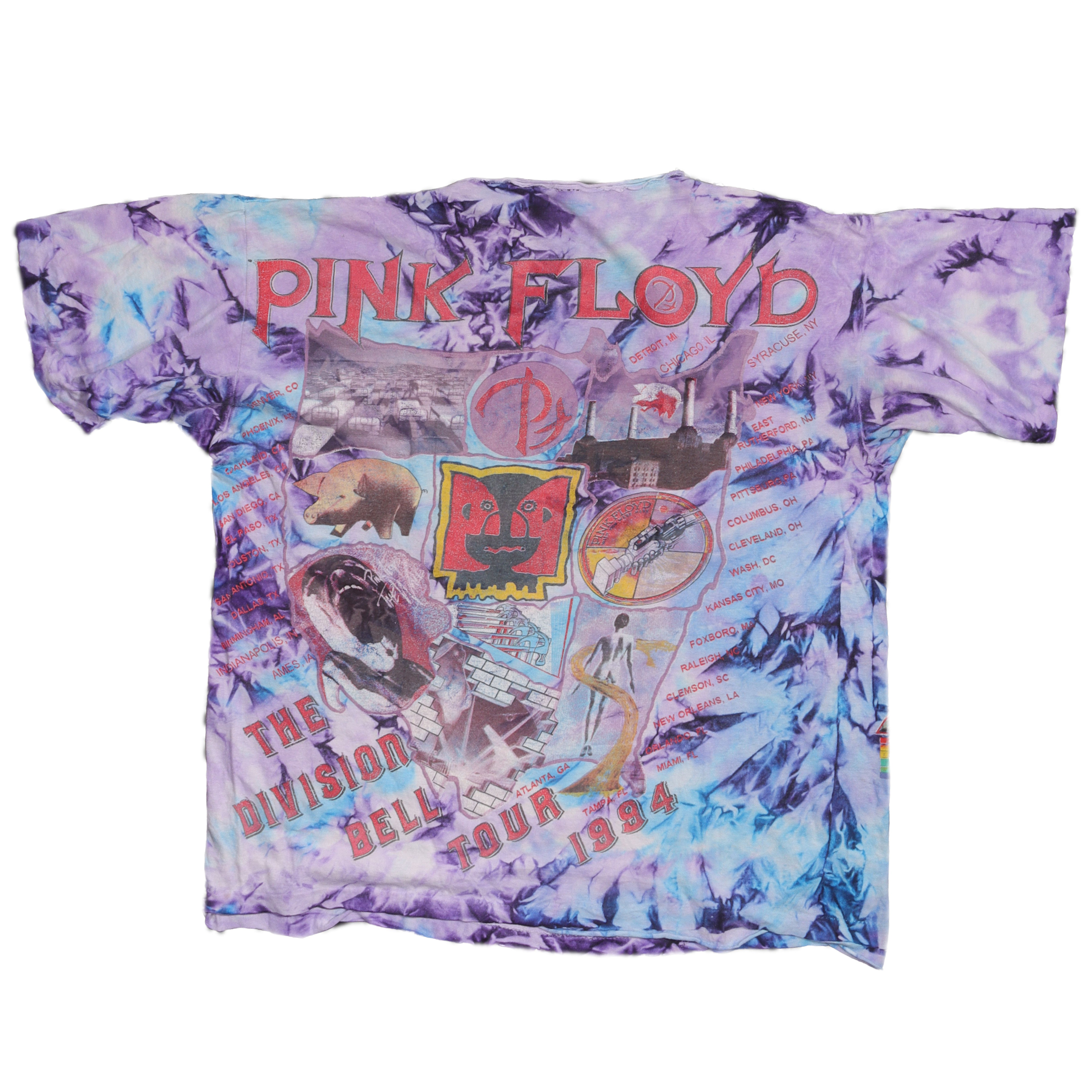 Vintage 1994 Pink Floyd The Division Bell Tour T-Shirt - Official Band Merchandise for Music Fans & Concert Goers - Perfect for Concerts, Gigs & Rock Music Events