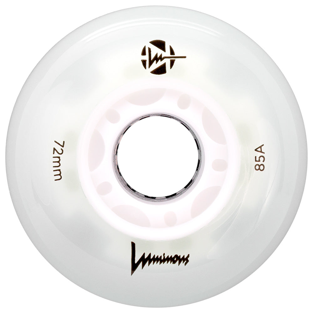 Luminous 72mm LED Glow Light Up Inline Skate Wheels - 4 Pack for Night Skating, Rollerblading, and Outdoor Sports