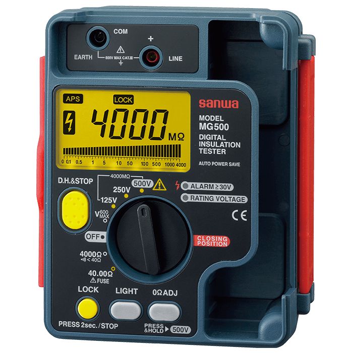 MG500 Digital Insulation Tester - IP54 Dustproof & Waterproof Electrical Tester for Home, Industrial and Outdoor Use