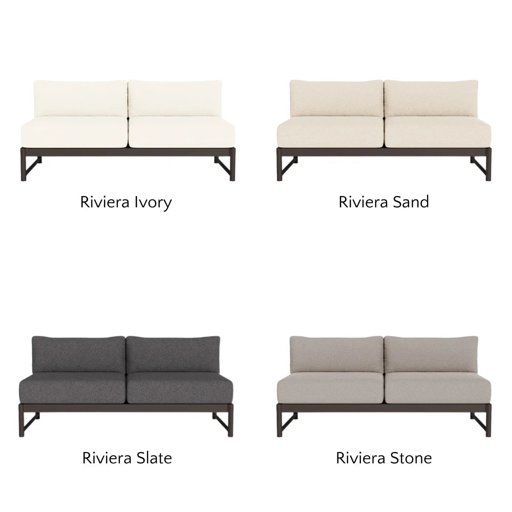 Breeze XL Outdoor 2-Seat Armless Sofa - Waterproof Patio Furniture for Garden, Poolside & Balcony Relaxation