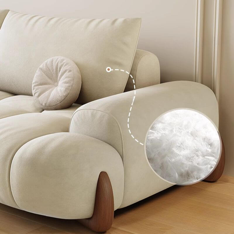 Trendy Water-Resistant Standard/Single Sofa for Living Room - White with Pillow Back, 7/2/1 Seater, Recessed Arm - Perfect for Modern Homes, Apartments & Lounge Areas