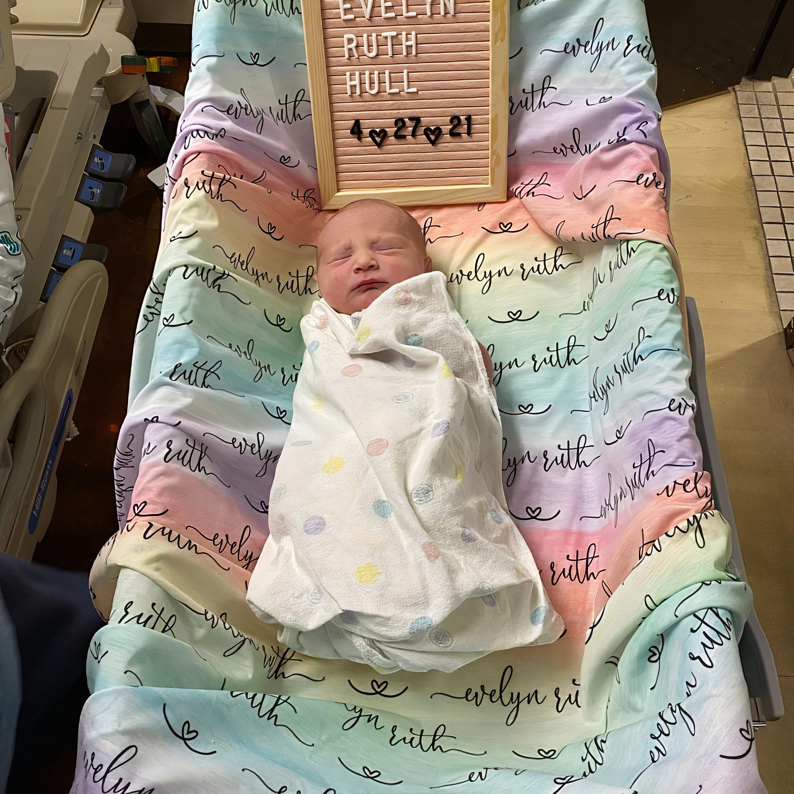 Personalized Baby Blanket with Name - Custom Kids Blanket for Boys & Girls - Soft Swaddle Blanket for Newborns, Infants & Toddlers - Perfect for Nursery, Gifts & Photo Shoots