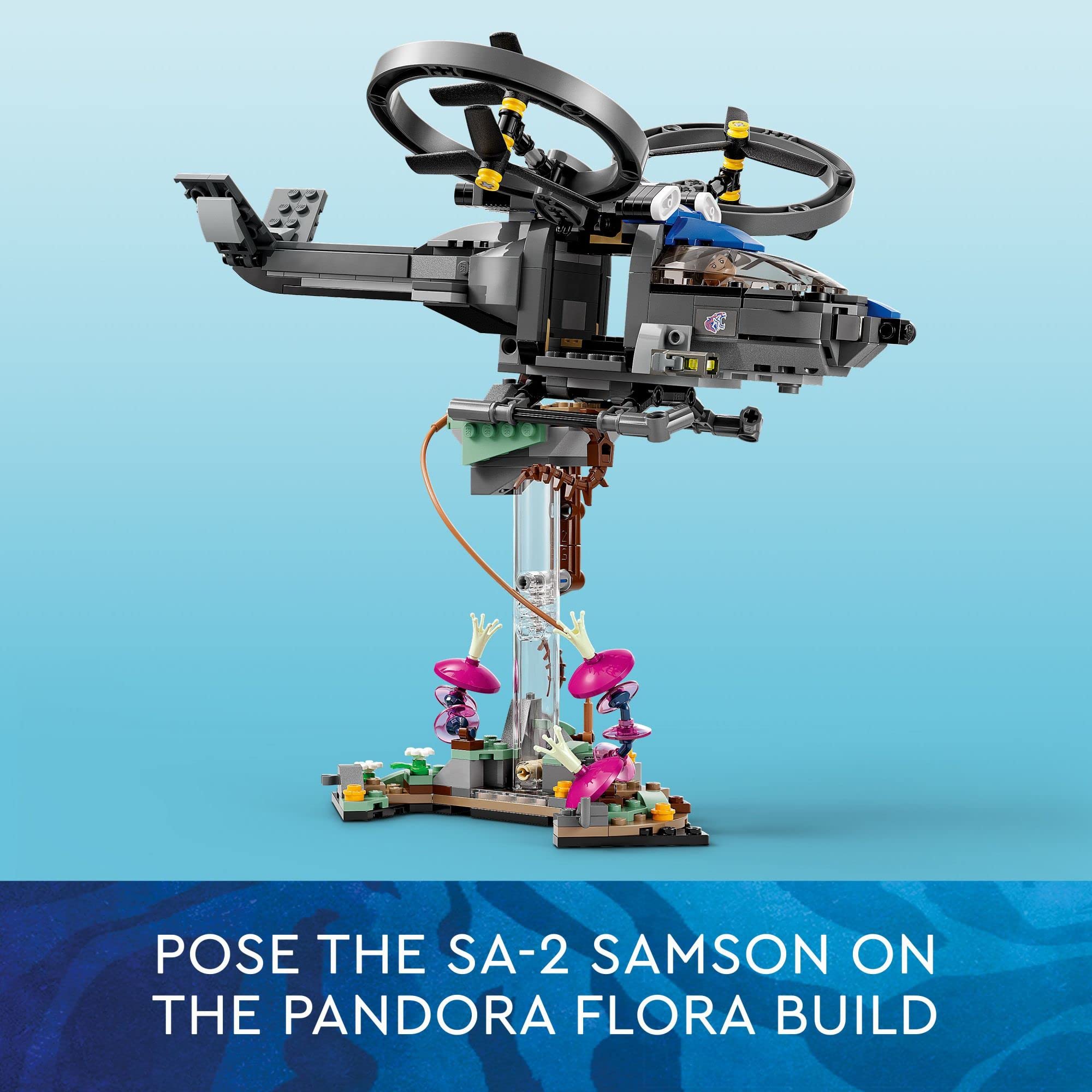 LEGO Avatar Floating Mountains Site 26 & RDA Samson 75573 Building Set - Helicopter Toy with 5 Minifigures & Direhorse Figure, Movie-Inspired Construction Kit for Kids Ages 9+ | Perfect for Creative Play, Birthday Gifts & Collectors Display
