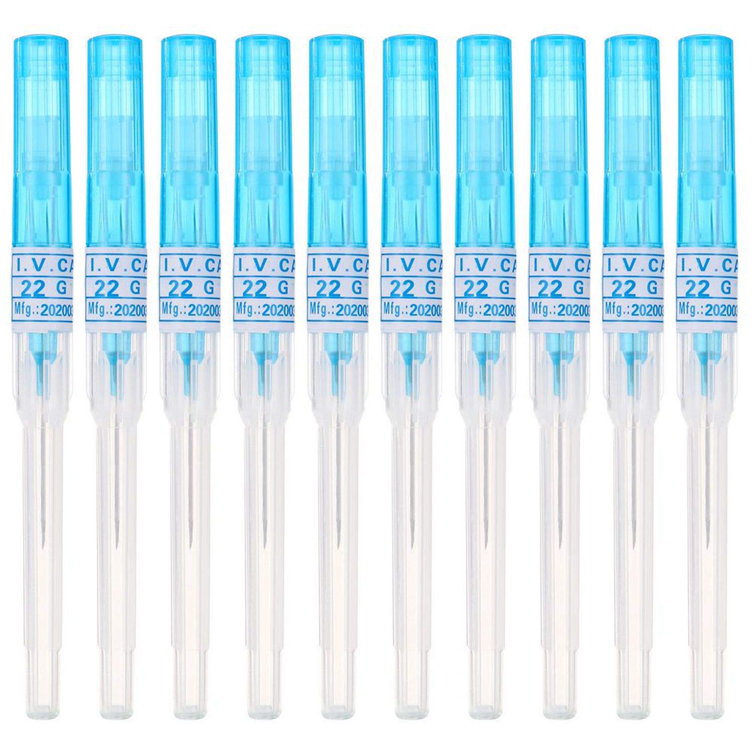 22G Piercing Needles 10PCS - Professional IV Catheter Kit for Medical & Body Piercing (Ear, Nose) - Sterile Hypodermic Needles for IV Start Kits & Tattoo Supplies - Perfect for Clinics, Tattoo Studios & Home Use