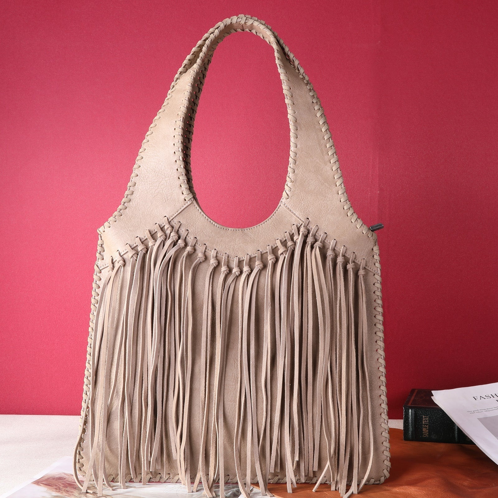 Trinity Ranch Hand Tie Fringe Concealed Carry Hobo Shoulder Bag for Women - Western Style Crossbody Purse with Hidden Gun Pocket - Perfect for Outdoor, Travel, and Everyday Use
