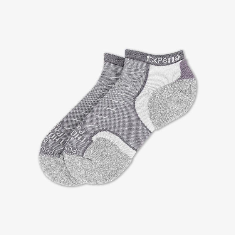 Thorlo Experia Micro Mini Unisex Running Socks - Lightweight Cushioned Athletic Socks for Men & Women (Grey) - Perfect for Jogging, Hiking & Everyday Wear