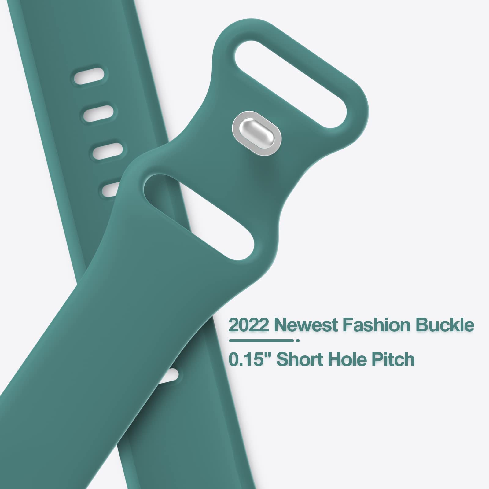 BRG 4 Pack Soft Silicone Sport Bands for Apple Watch Series 9/8/7/6/5/4/3/2/1/SE, Ultra/Ultra 2 (38mm 40mm 41mm 42mm 44mm 45mm 49mm) - Comfortable Replacement Strap for Men & Women - Perfect for Workouts, Running & Everyday Wear