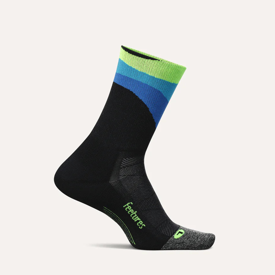 Elite Ultra Light Mini Crew Socks for Women & Men - Breathable Athletic Running Socks (Rhythmic Black) - Perfect for Gym, Yoga & Daily Wear