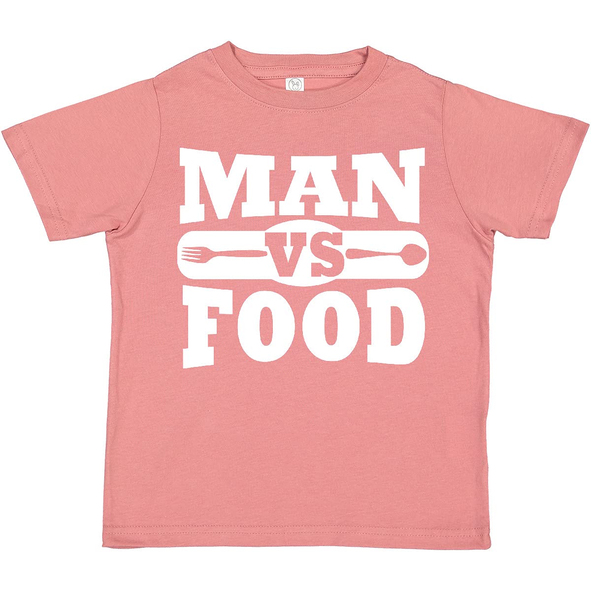 Inktastic Man Vs Food Toddler T-Shirt - Funny Kids Graphic Tee for Boys & Girls - Perfect for Playdates, Birthday Parties & Casual Outfits